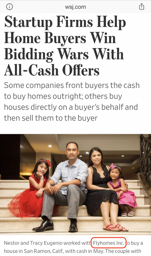 Flyhomes Cash Offer