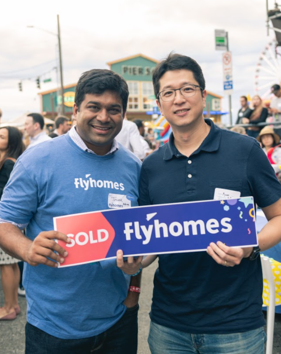 two men at an outdoor party in Seattle
