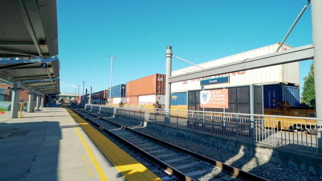 Train station in Everett, WA